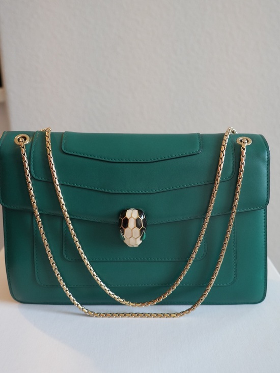 BVLGARI Handbags - BVLGARI SERPENTI FOREVER Medium Calfskin Green